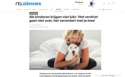 RTL nieuws Als kinderen krijgen niet lukt: 'Het verdriet gaat niet over, het verandert met je mee' 04 juli 2020